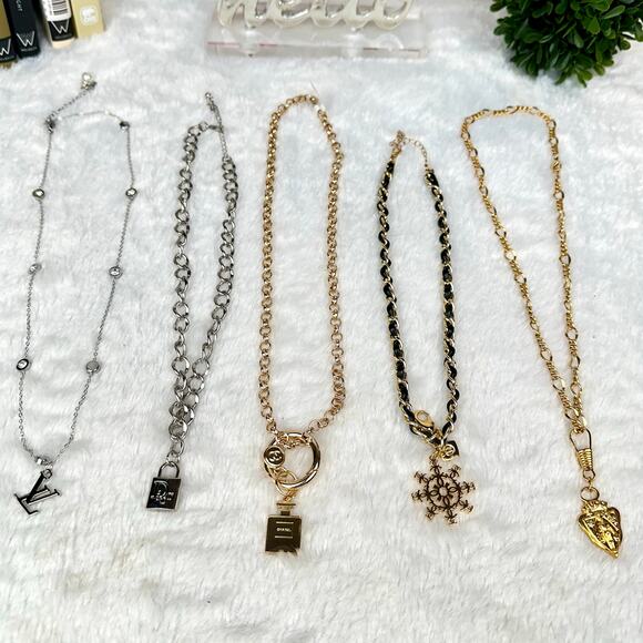 Authentic LV, Chanel, Gucci and Dior charms Pendant Necklaces chain CHOOSE ONE - Picture 3 of 7